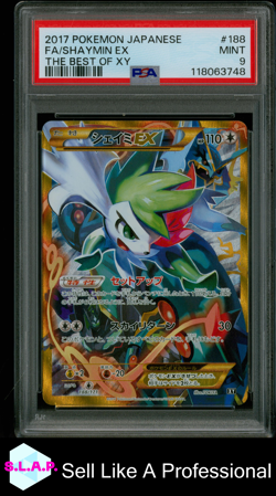 FA/SHAYMIN EX THE BEST OF XY POKEMON JAPANESE THE BEST OF XY 2017 188 PSA 9 - Image 1