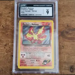 Rocket's Moltres Pokemon 2000 English Gym Heroes - 12/132 Holo Rare CGC 9 Mint - Image 1
