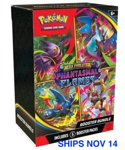 Pokemon Mega Evolution Phantasmal Flames Booster Bundle PRESALE SHIPS 11/14 - Image 1