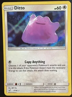 Ditto 17/18 Holo Detective Pikachu Near Mint TCG Pokemon VLP - Image 1