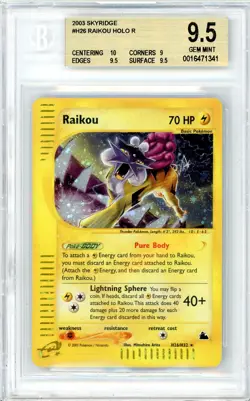 Pokemon Raikou #H26 Skyridge BGS 9.5 Gem Mint - Image 1