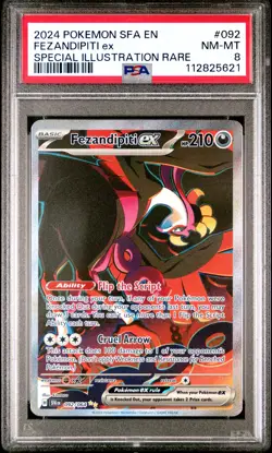 2024 POKEMON SFA EN-SHROUDED FABLE #092 FEZANDIPITI EX PSA 8 - Image 1