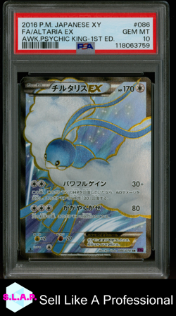 FA/ALTARIA EX AWK.PSYCHIC KING-1ST ED. POKEMON JAP XY 2016 086 PSA 10 - Image 1