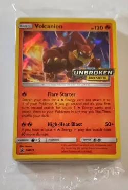 POKEMON UNBROKEN BONDS VOLCANION SM179 SEALED PRERELEASE BLACK STAR PROMOS NM - Image 1