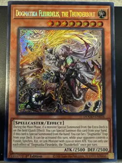 Yugioh Dogmatika Fleurdelis, the Thunderbolt DOOD-EN026 1st Ed Secret Rare NM - Image 1