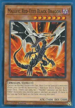Yugioh - Malefic Red-Eyes Black Dragon - 1st Edition Card - Image 1