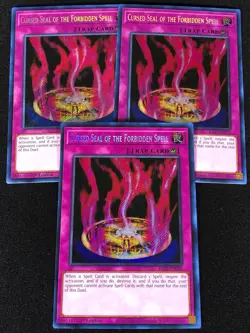 Yugioh Cursed Seal of The Forbidden Spell RA03-EN076 1ST SECRET x3 (NM) - Image 1