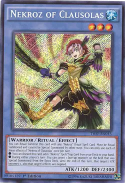 Yu-Gi-Oh Card - THSF-EN013 - NEKROZ OF CLAUSOLAS (secret rare holo) - NM/M - Image 1