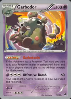 Garbodor 57/122 (Shunto Sadahiro) World Championships Pokemon Card NM - Image 1