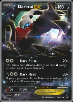 Darkrai EX (Shunto Sadahiro) 74/122 World Championships Pokemon Card NM - Image 1