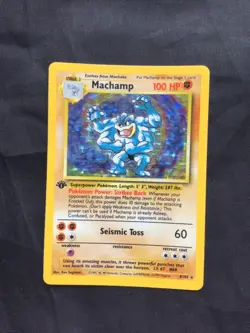 Pokemon Cards: Base Set Rare Holo: Machamp 8/102 - Image 1