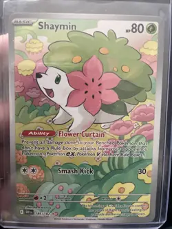 Pokemon TCG Shaymin Holo Card 185/182 Illustration Rare, 2025 Destined Rivals - Image 1