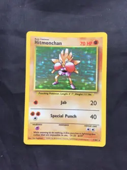 Pokemon Cards: Base Set Rare Holo: Hitmonchan 7/102 - Image 1