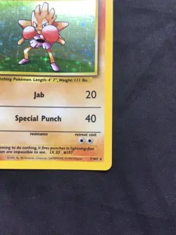 Pokemon Cards: Base Set Rare Holo: Hitmonchan 7/102 - Image 5