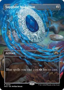 ~ Sapphire Medallion (Borderless) ~ NM ~ Modern Horizons 3 ~ MTG ~ - Image 1