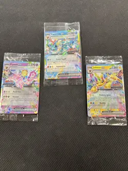 Prismatic Evolutions Surprise Box Stamped Promo Set 3 EX Cards - Image 1