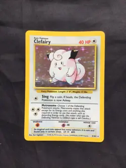 Pokemon Cards: Base Set Rare Holo: Clefairy 5/102 - Image 1
