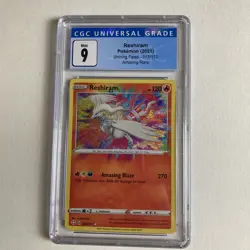 CGC 9 Reshiram 017/072 Amazing Rare Shining Fates Pokemon Card NM - Image 1