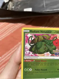 Pokemon Go Radiant Venusaur Reverse Holo Rare Card 004/078 Shiny TCG - Image 2