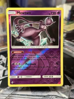 Mewtwo - 75/214 - Pokemon Unbroken Bonds Sun & Moon Reverse Holo Rare Card NM - Image 2
