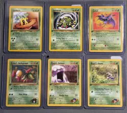 Pokemon TCG 1st Edition Lot - 6 Grass Type Cards WOTC - Image 1