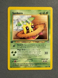 Pokemon TCG 1st Edition Lot - 6 Grass Type Cards WOTC - Image 2