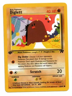 Pokemon Card: Diglett 52/82 1st Edition Team Rocket Set Rare! EXC - Image 1