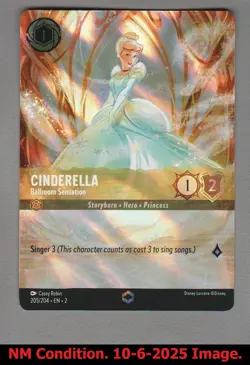 1x Cinderella - Ballroom Sensation - 205/204 - Enchanted - Holofoil (Alternate A - Image 3