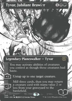 MTG Tyvar, Jubilant Brawler (Borderless) Normal NM Phyrexia: All Will Be One Mag - Image 1