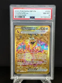 2023 POKEMON OBF EN-OBSIDIAN FLAMES HYPER RARE #228 CHARIZARD EX PSA 8 - Image 1