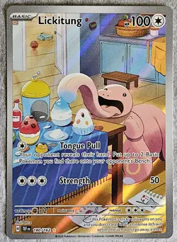 Lickitung 180/162 SV05: Temporal Forces Holo Illustration Rare Pokemon TCG - Image 1