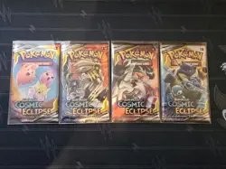 Lot Of 4x Pokemon Sun & Moon Cosmic Eclipse Booster Pack (Full Art Set) 820650805899 - Image 1
