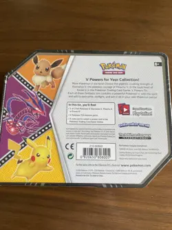 Pokemon TCG V Powers Tin Pikachu Factory Sealed New - Image 2