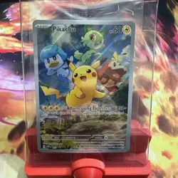 Pokemon TCG Pikachu 027 Black Star Promo SV Paldea Evolved Full Art Holo NM - Image 1