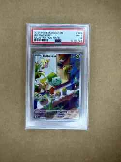 Bulbasaur - 143/142 PSA 9 Stellar Crown Illustration Rare Pokemon - MINT - Image 1