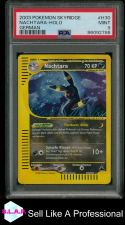 NACHTARA-HOLO GERMAN POKEMON SKYRIDGE 2003 H30 PSA 9 - Image 1