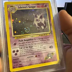 2000 Pokemon Gym Heroes #14 Sabrina's Gengar PSA 1 SWIRL - Image 3