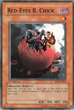 Red-Eyes B. Chick Common Structure Deck: Dragon's Roar SD1-EN007 NM - Image 1
