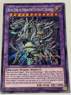 Yugioh Blue-Eyes Alternative Ultimate Dragon Prismatic Secret Rare TN19-EN001 NM - Image 1