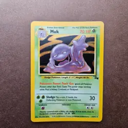 Muk 13/62 Pokemon Fossil Holo Rare Card - LP - Image 1