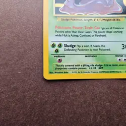 Muk 13/62 Pokemon Fossil Holo Rare Card - LP - Image 4