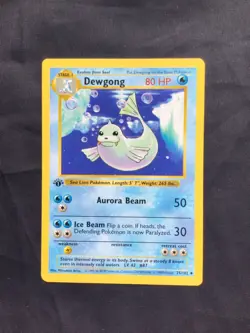 Pokemon Cards: Base Set 1st Edition Uncommon: Dewgong 25/102 - Image 1