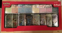 Costco Pokemon Prismatic Evolutions 8 Mini-Tins with Promo Cards Sealed - Image 1
