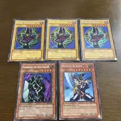 Yu-Gi-Oh 5X CARD BPT SECRET RARE CARD LOT DARK MAGICIAN BUSTER BLADER GEARFRIED - Image 1