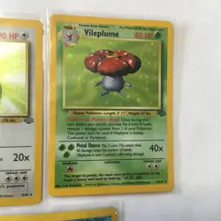 Vintage Pokemon Holo Rare Card Lot Jungle 1999 WOTC 90s Art Damage - Image 2