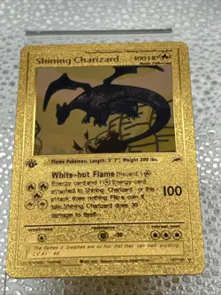 Shining Charizard 107/105 Gold Card Pokemon Card 1st Edition - Image 1