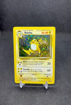 RAICHU - 14/102 - Base Set - Holo - Pokemon Card - EXC / NEAR MINT - Image 1