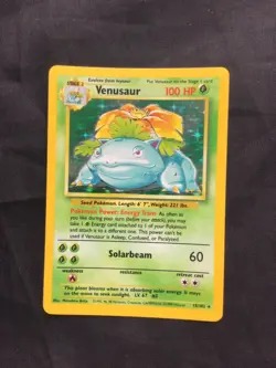 Pokemon Cards: Base Set Rare Holo: Venusaur 15/102 - Image 1