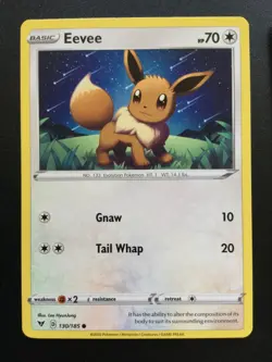 3x Pokemon Eevee, Jolteon & Flareon Rare Card Bundle - Vivid Voltage TCG NM - Image 2