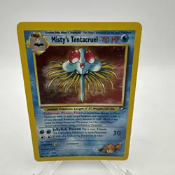 Misty's Tentacruel 10/132 Holo Rare Gym Heroes Pokemon Card MP - Image 1
